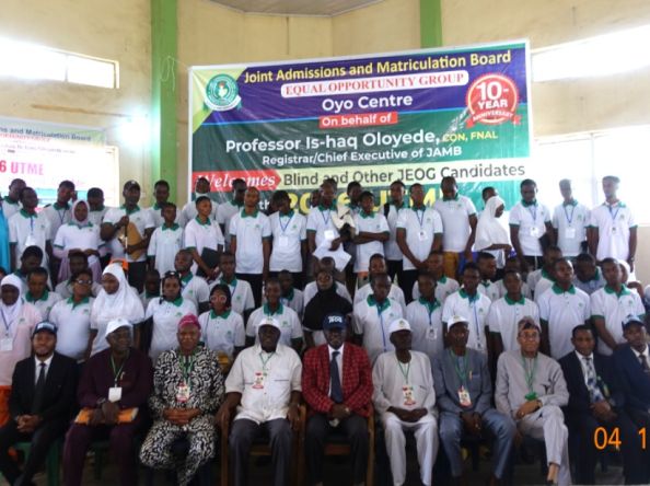 2026 UTME: 536 Blind Candidates Sit For Exams as Okebukola Lauds JAMB Registrar on Inclusivity
