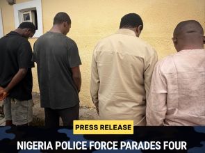 NIGERIA POLICE FORCE PARADES FOUR SUSPECTS OVER ORGAN HARVESTING AND HUMAN TRAFFICKING SYNDICATE IN NASARAWA STATE